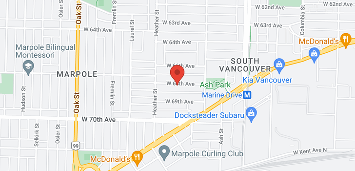 map of 762 W 68TH AVENUE